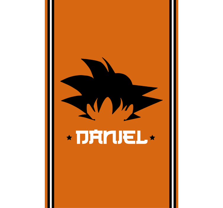 Tenda a rullo tema Goku e nome personalizzabile - TenStickers
