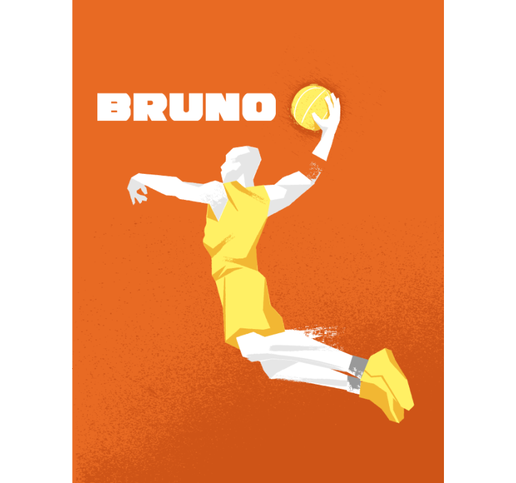 Tenda a rullo basket e nome personalizzabile - TenStickers