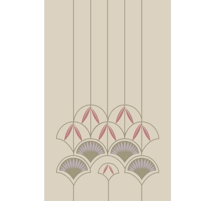 Tenda a rullo con fiori astratti - TenStickers