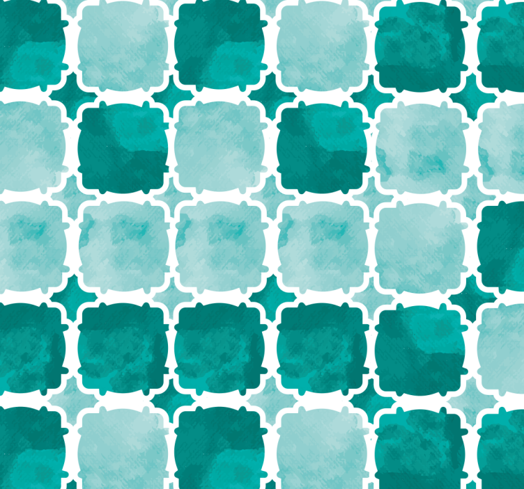 Tenda a rullo soggiorno piastrelle acquerello - TenStickers