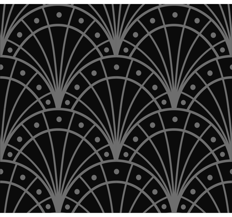 Tenda a rullo soggiorno elegante art deco nero - TenStickers