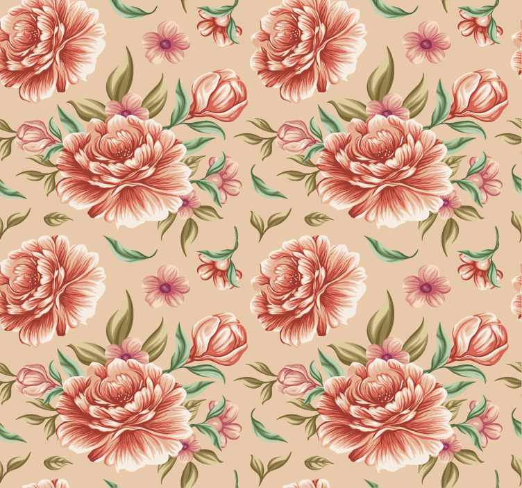 Tende a rullo romantiche bouquet di fiori classici - TenStickers