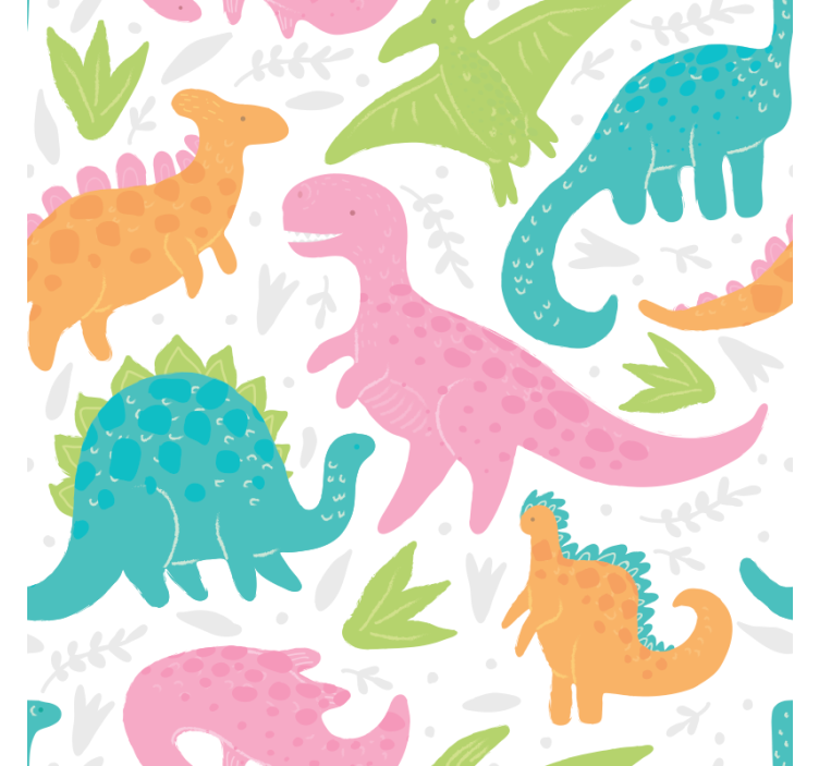 Tenda a rullo dinosauri colori pastello - TenStickers