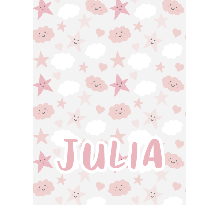 Tenda a rullo nuvole stelle felici - TenStickers