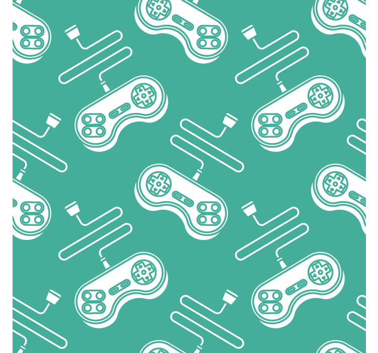 Tenda a rullo gamer modello di controlli bianchi retrò - TenStickers