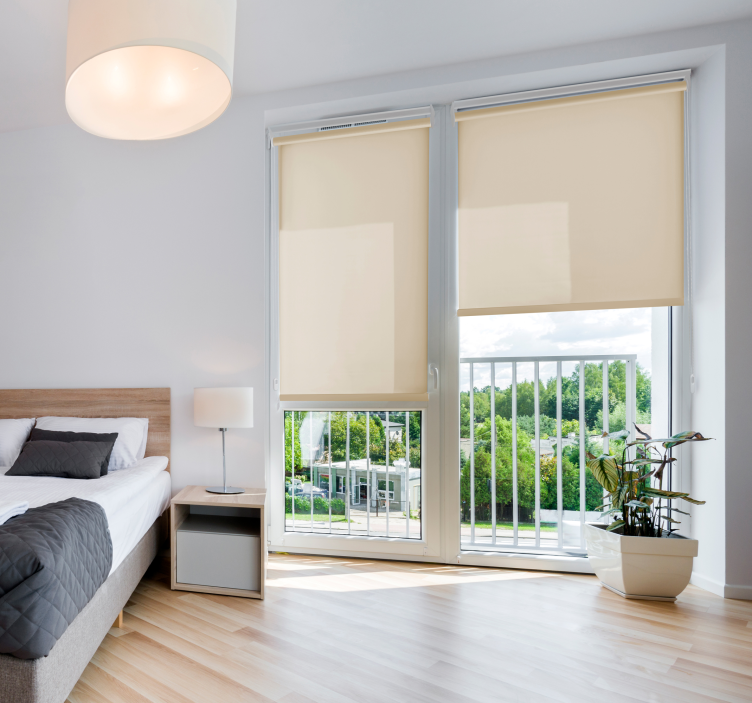 Tenda a rullo beige traslucido - TenStickers