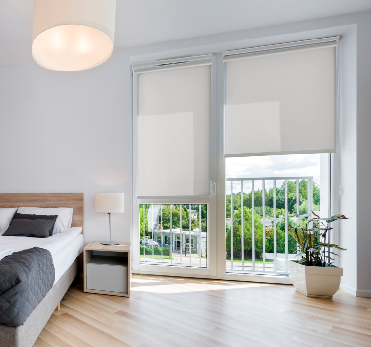 Tenda a rullo soggiorno traslucida color argento - TenStickers