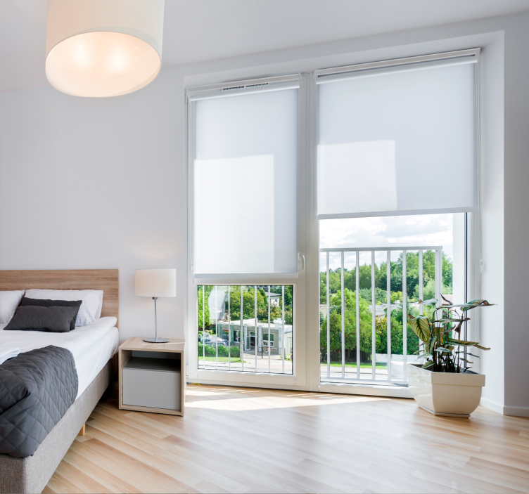 Tenda a rullo soggiorno bianco traslucido - TenStickers