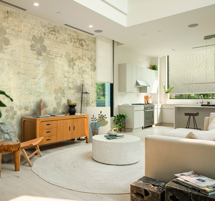 Tenda a rullo soggiorno sottili modelli di onde - TenStickers