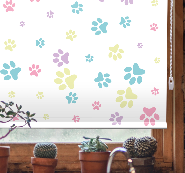 Tenda a rullo fiori e piante motivi floreali colorati - TenStickers
