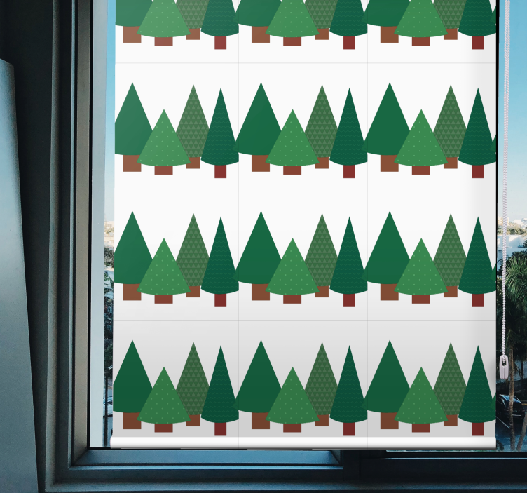 Tenda a rullo alberi modello di foresta semplice - TenStickers