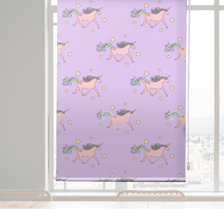 Tenda a rullo animali modello unicorni danzanti - TenStickers