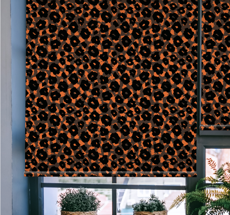 Tenda a rullo animali motivo leopardo - TenStickers