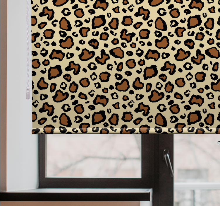 Tenda a rullo animali motivo maculato leopardato - TenStickers