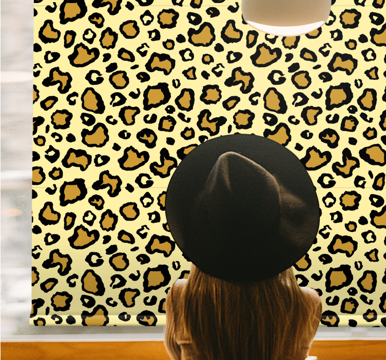 Tenda a rullo animali tema macchia di leopardo - TenStickers
