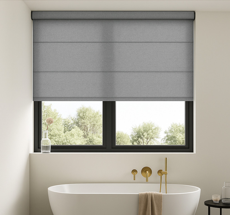 Tenda a rullo bagno minimalismo grigio elegante - TenStickers