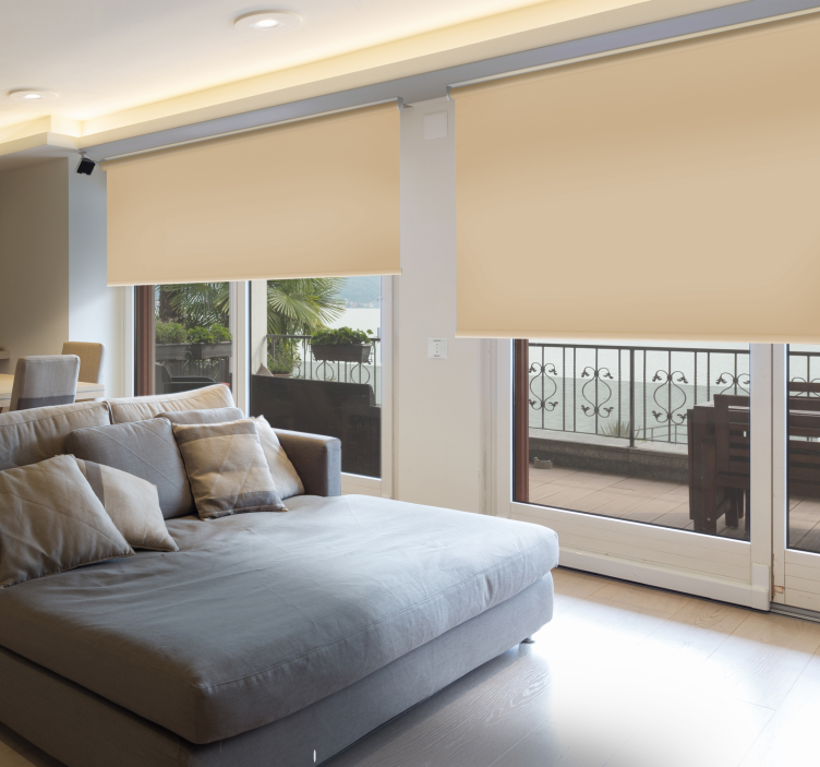Tenda a rullo beige oscurante - TenStickers