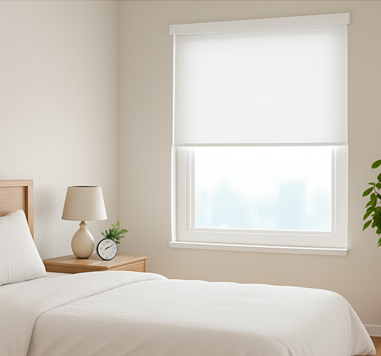 Tenda a rullo bianca design semplice e chiaro - TenStickers