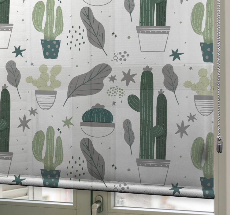 Tenda a rullo cactus toni sfumati - TenStickers