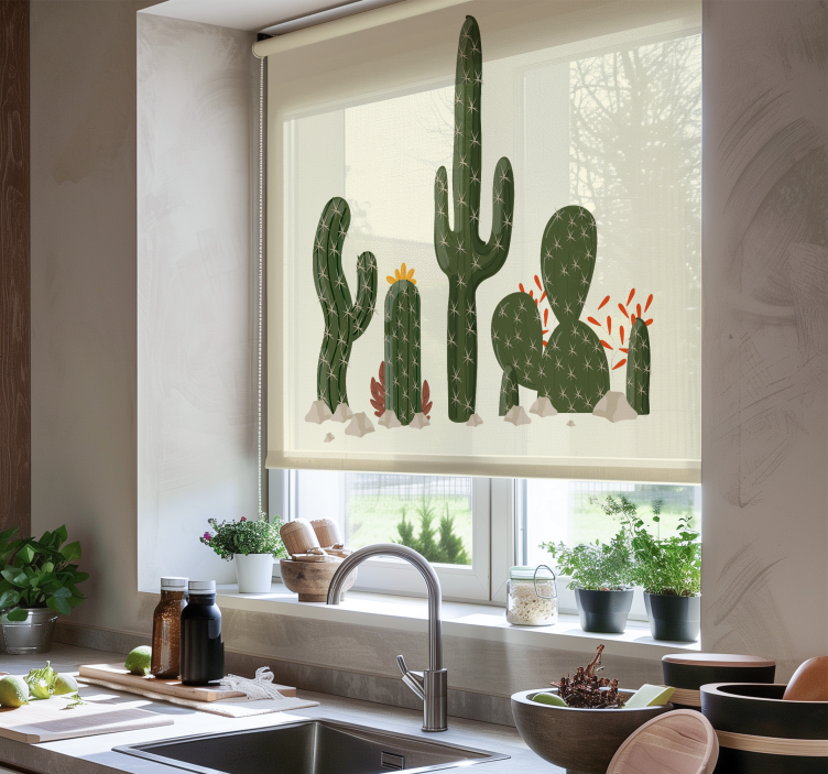 Tenda a rullo cactus grandi piante - TenStickers