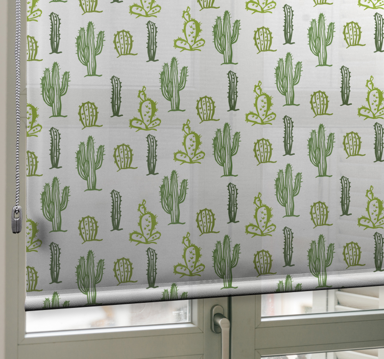 Tenda a rullo cactus modello verde - TenStickers