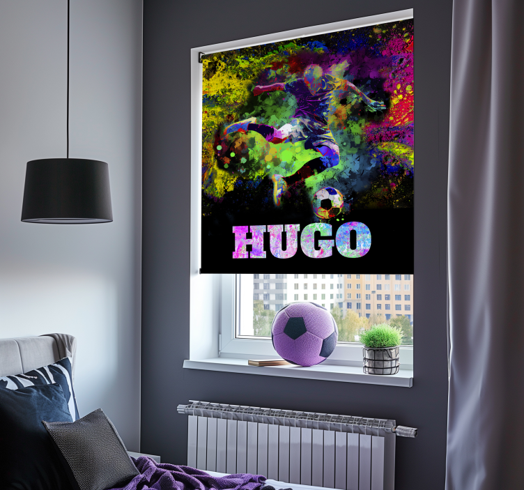 Tenda a rullo calcio disegno colorato - TenStickers