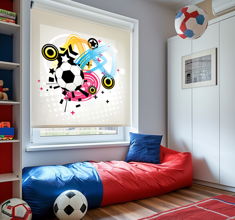 Tenda a rullo calcio passione in movimento - TenStickers
