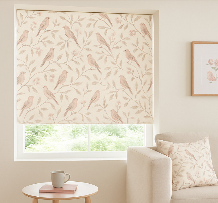 Tenda a rullo camera ragazzi sentiero degli uccelli d'epoca - TenStickers