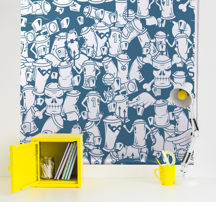 Tenda a rullo con bombolette spray - TenStickers