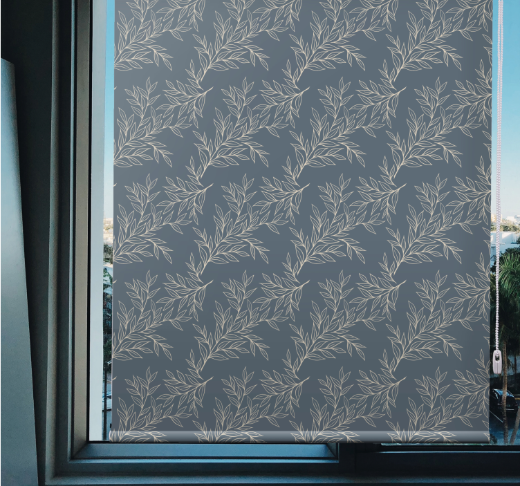 Tenda a rullo con foglie e rami - TenStickers