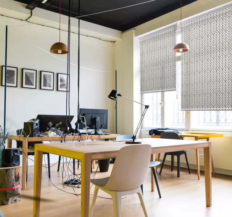 Tenda a rullo con motivo foglia elegante - TenStickers