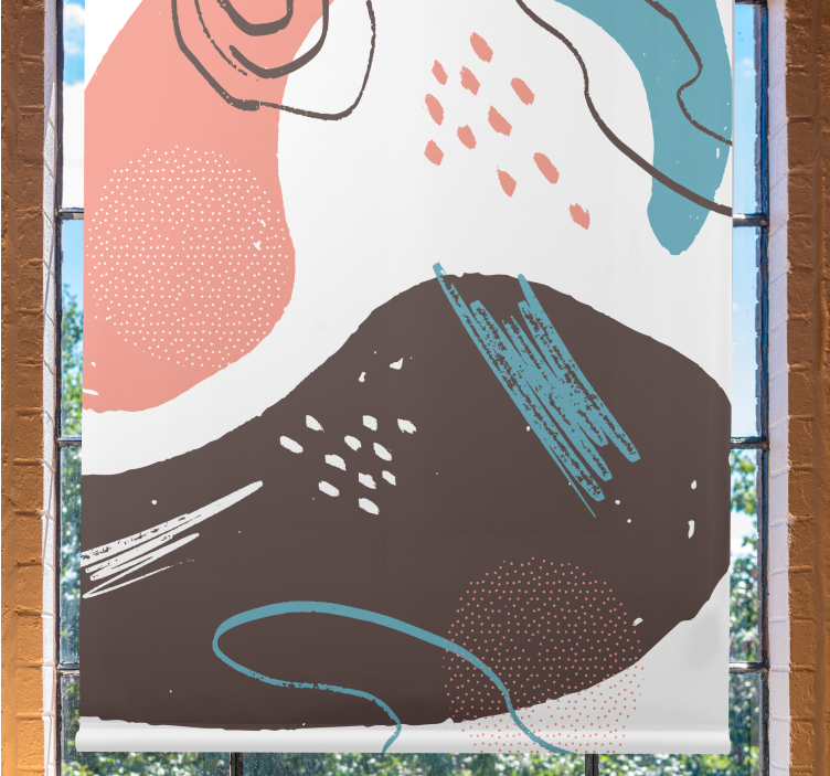 Tenda a rullo con stampa forme astratte - TenStickers