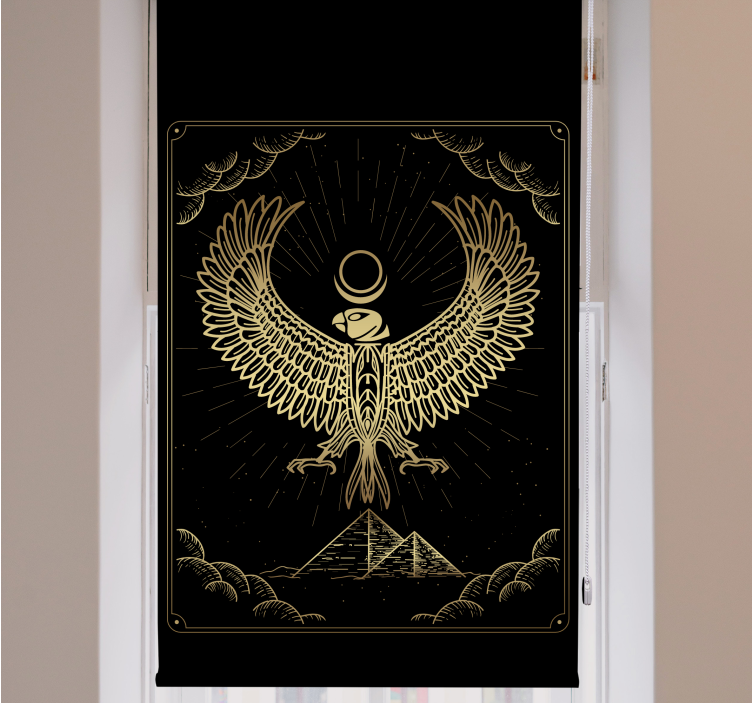 Tenda a rullo originale simbolo del falco dorato - TenStickers