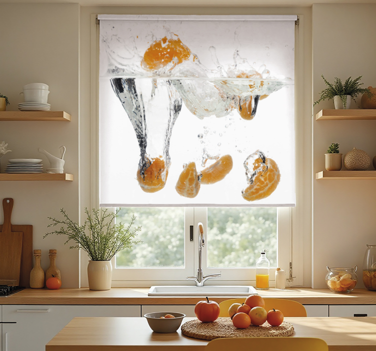 Tenda a rullo cucina frutta in acqua - TenStickers