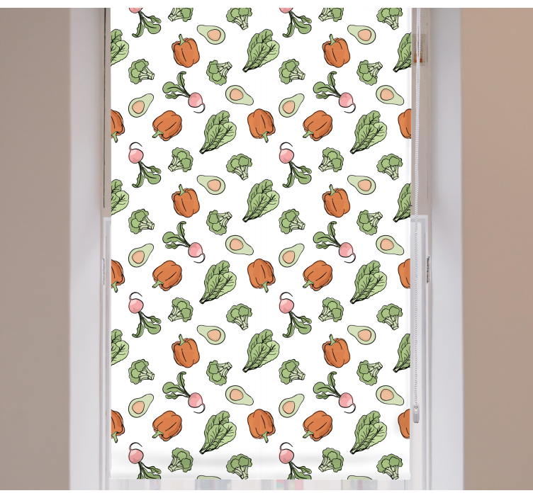 Tenda a rullo cucina mix di verdure vibranti - TenStickers