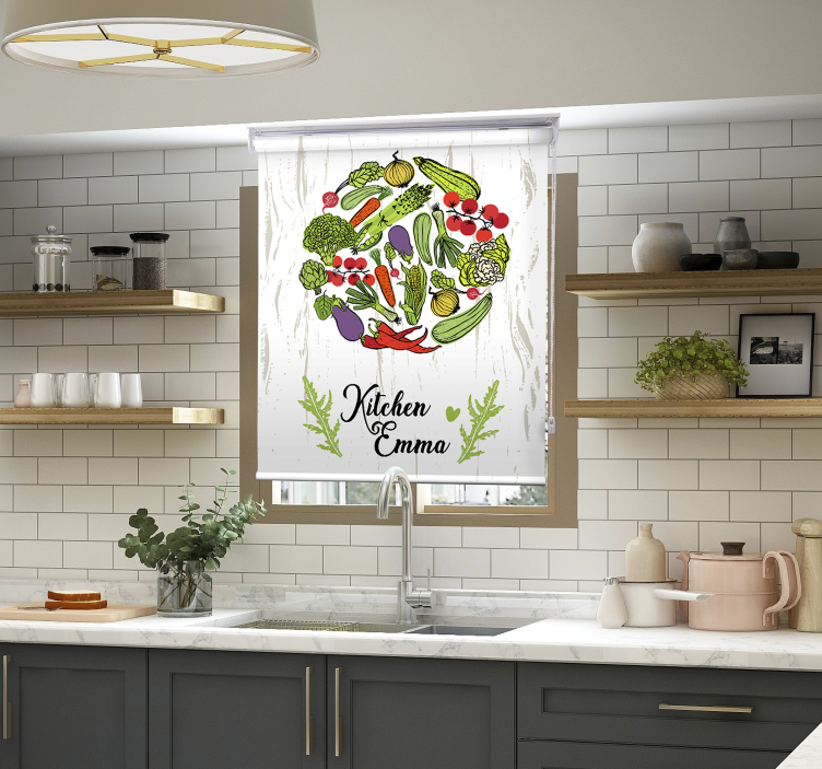 Tenda a rullo personalizzabili Cucina verdure - TenStickers