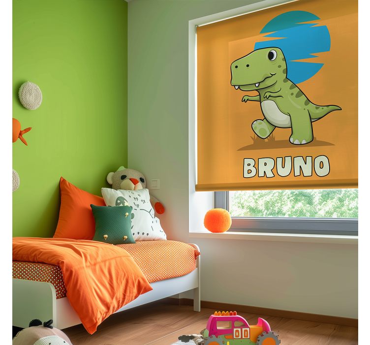 Tenda a rullo dinosauro dinosauro personalizzato - TenStickers