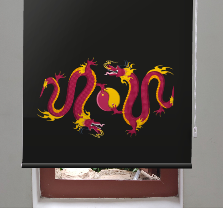 Tenda a rullo animali disegno del drago maestoso - TenStickers