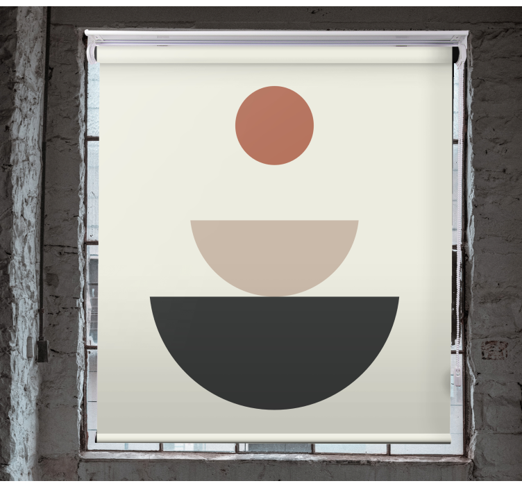 Tenda a rullo soggiorno fontana arte geometrica astratta - TenStickers