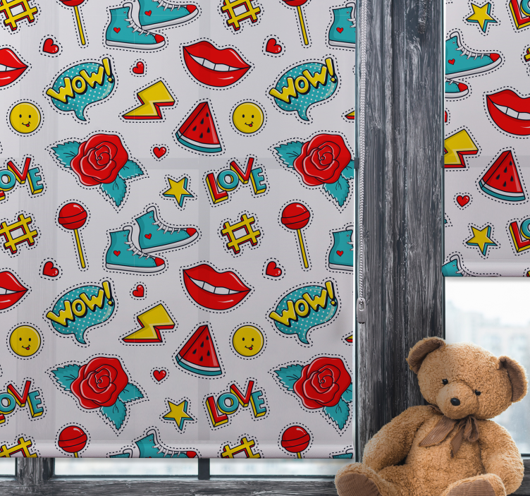 Tenda a rullo divertente modelli della cultura pop - TenStickers