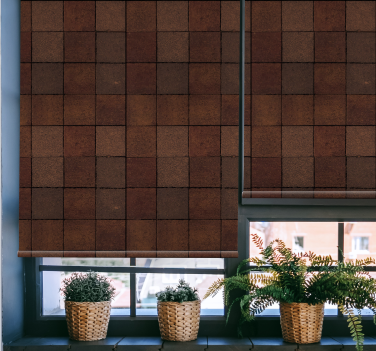 Tenda a rullo cucina effetto mattone stile piastrella - TenStickers