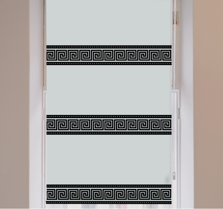 Tenda a rullo elegante motivi geometrici neri - TenStickers
