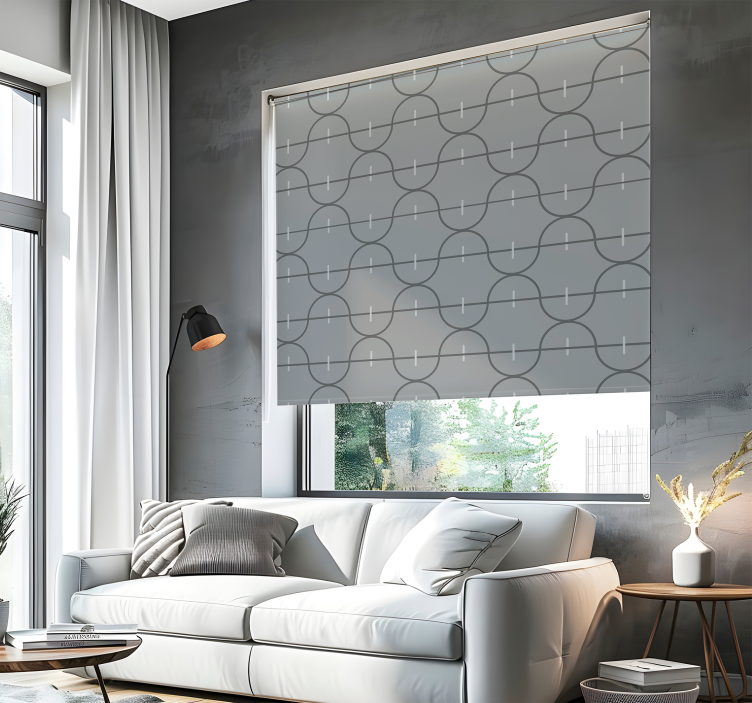 Tenda a rullo elegante motivo a righe irregolari - TenStickers