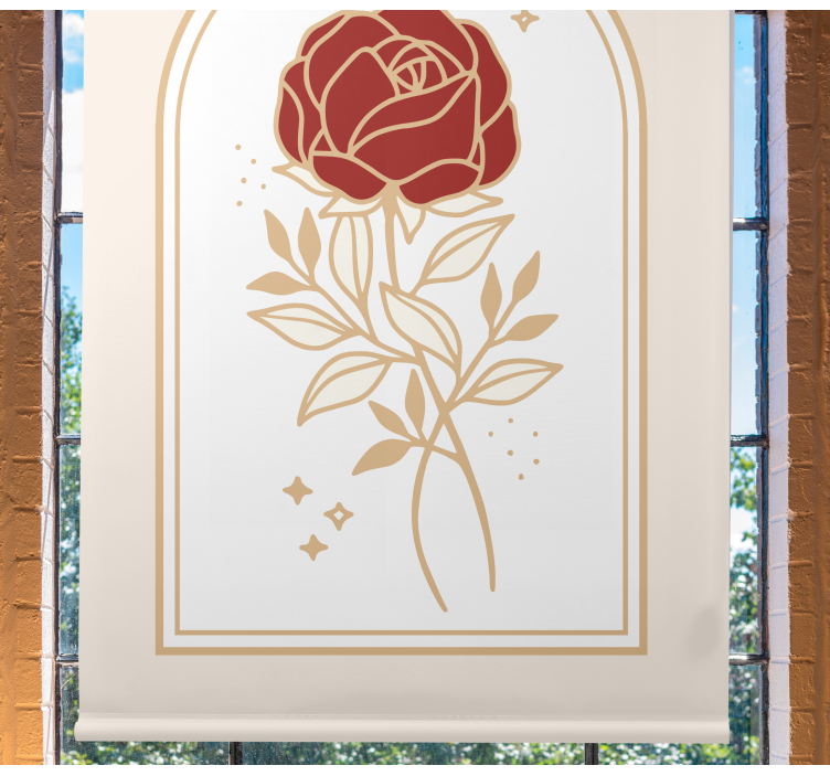 Tenda a rullo elegante rosa arcuata beige - TenStickers