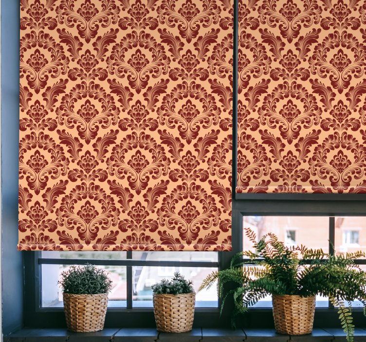 Tenda a rullo elegante tema floreale intricato - TenStickers