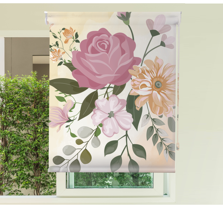 Tenda a rullo fiori e piante Realistico - TenStickers