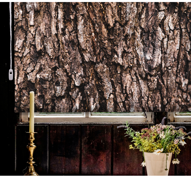 Tende a rullo Camera da letto Corteccia d'albero realistica - TenStickers