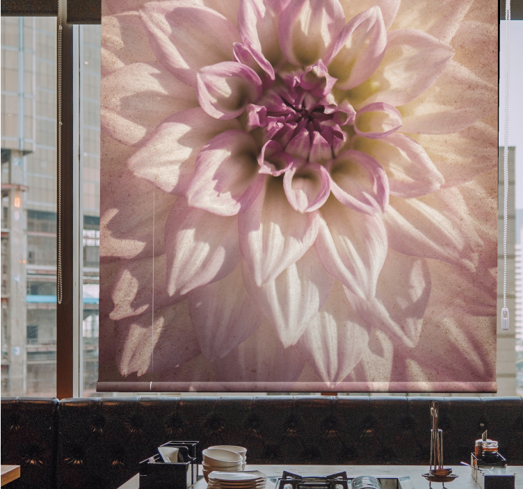 Tenda a rullo fiori e piante delicata fioritura - TenStickers