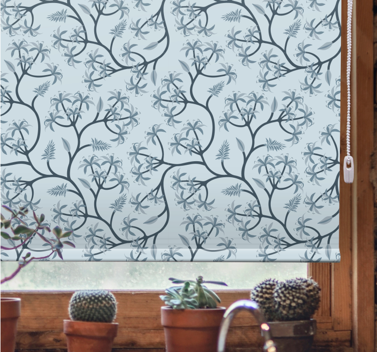 Tenda a rullo fiori e piante elegante motivo botanico - TenStickers