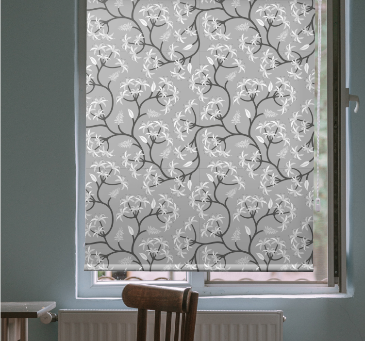 Tenda a rullo fiori e piante eleganti rami floreali - TenStickers